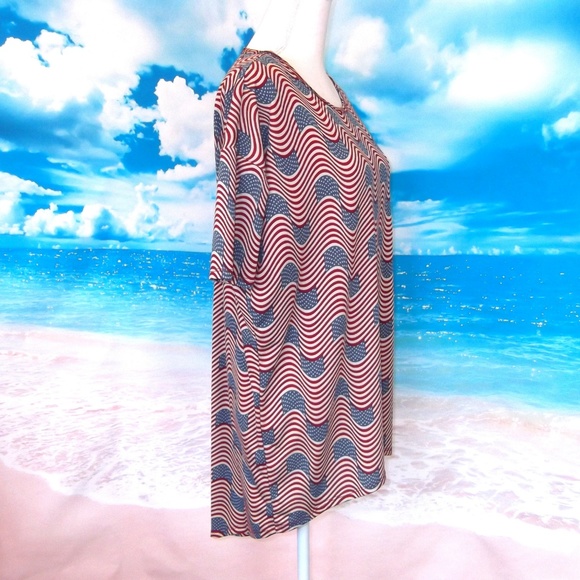 LulaRoe American Flag Fourth of July Classic T XXS - Picture 6 of 7